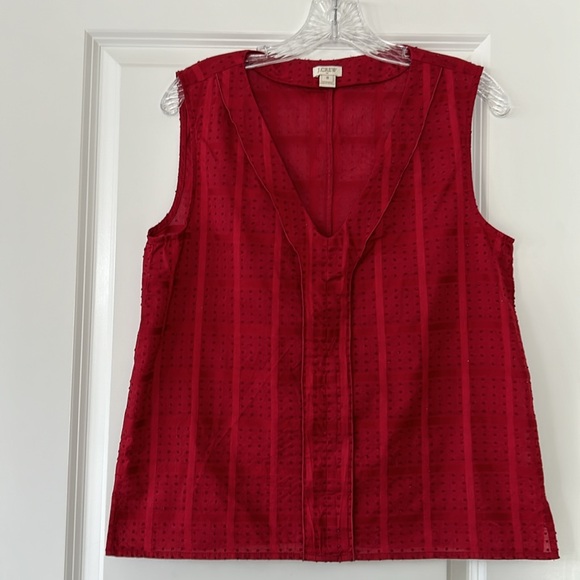 BUNDLE of 2: J Crew Swiss Dot Tank Top & Madewell V-Neck Tee. Cotton Medium - Picture 3 of 12